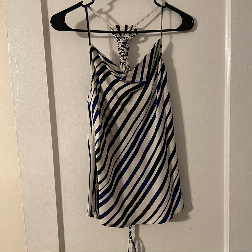 Madison Marcus Blue, Black, and White Top